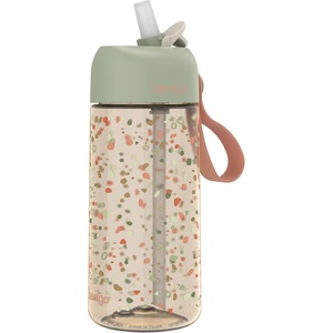 Bentgo Kids Water Bottle – Leak-Proof, Durable Tritan PFAS- & BPA-Free 15 fl oz, Kids/Toddlers Ages 3+ for School & Sports; Bite & Sip Spout, Carrying Handle, Dishwasher Safe (NEW Race Cars)(Geo Speckle)