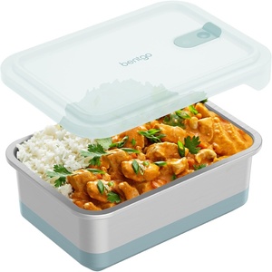 Bentgo MicroSteel Heat & Eat Container – Microwave-Safe, Leak-Proof & Airtight, Easy-to-Clean Lightweight Stainless Steel Reusable Food Storage with Silicone Lid (Lunch Size; 3-Cup Capacity; Dusk)(Family Size: 8.5 Cups (Aqua))