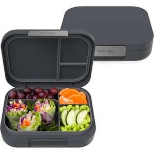 Bentgo® Modern – Leak-Resistant Bento Lunch Box For Adults, Teens, & Larger Appetites; Reusable BPA-Free Meal Prep Container with 3 or 4 Compartments, Dishwasher/Microwave Safe; 5 Cups (Dark Gray)(Dark Gray)