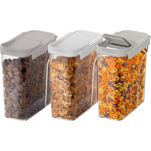 Bentgo Pantry – 10-Piece Airtight Food Storage Containers, Clear, Stackable Kitchen & Pantry Organization, Locking Lids for Freshness, BPA-Free Plastic – Ideal for Sugar, Flour, & More (Snow)(6-Piece Food Storage Set (White Stone))