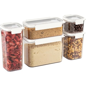 Bentgo Pantry – 10-Piece Airtight Food Storage Containers, Clear, Stackable Kitchen & Pantry Organization, Locking Lids for Freshness, BPA-Free Plastic – Ideal for Sugar, Flour, & More (Snow)(10-Piece Food Storage Set (Snow))