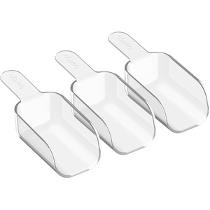 Bentgo Pantry – 3-Piece All Purpose Scoop Set, 1/2 Cup (4 oz) Spoon, Clear & Lightweight, Ideal for Scooping Flour, Sugar, Coffee, Candy, & More for Kitchen and Pantry Containers (Clear)(3-Piece Set (Scoop Accessories – Clear))