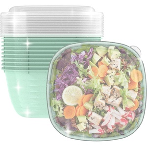 Bentgo Prep – 1-Compartment Bowls with Custom Fit Lids – Reusable, Microwaveable, Durable, PFAS & BPA-Free, Freezer and Dishwasher Safe Meal Prep Food Storage – 10 Bowls & 10 Lids (Graphite)(Sage Leaf Glitter)