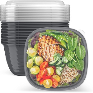 Bentgo Prep – 1-Compartment Bowls with Custom Fit Lids – Reusable, Microwaveable, Durable, PFAS & BPA-Free, Freezer and Dishwasher Safe Meal Prep Food Storage – 10 Bowls & 10 Lids (Graphite)(Graphite)