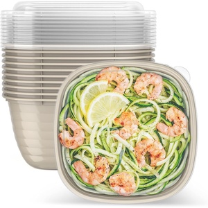 Bentgo Prep – 1-Compartment Bowls with Custom Fit Lids – Reusable, Microwaveable, Durable, PFAS & BPA-Free, Freezer and Dishwasher Safe Meal Prep Food Storage – 10 Bowls & 10 Lids (Graphite)(Champagne)