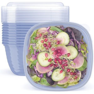 Bentgo Prep – 1-Compartment Bowls with Custom Fit Lids – Reusable, Microwaveable, Durable, PFAS & BPA-Free, Freezer and Dishwasher Safe Meal Prep Food Storage – 10 Bowls & 10 Lids (Graphite)(Periwinkle)