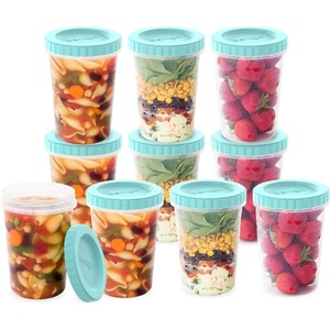 Bentgo Prep – 20 Piece 16 fl oz Leak-Proof Deli Containers with Lids, Food Storage for Meal Prep, Twist-Top, Reusable, PFAS & BPA-Free, Stackable, Microwave, Freezer, & Dishwasher Safe (Sea Blue)(32 oz (Aquamarine))