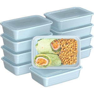 Bentgo Prep – 20-Piece 1-Compartment Reusable Meal Prep Containers with Lids, PFAS & BPA Free Materials, Durable, Microwave, Freezer, & Dishwasher Safe To Go Food Storage (Sky)(Sky)