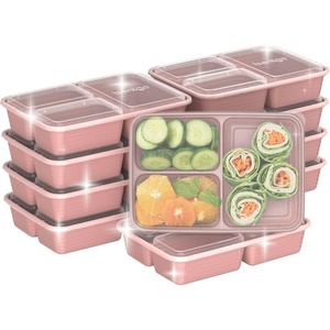 Bentgo Prep – 20-Piece 3-Compartment Reusable Meal Prep Containers with Lids, PFAS & BPA Free Materials, Durable, Microwave, Freezer, & Dishwasher Safe To Go Food Storage (Silver)(Rosette Glitter)