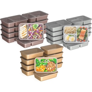 Bentgo Prep 60-Piece Meal Prep Kit – Reusable PFAS & BPA-Free Food Containers, 1-Compartment, 2-Compartment, & 3-Compartments – Microwave, Freezer, & Dishwasher Safe (Rich Shades)(Gleam Metallics)