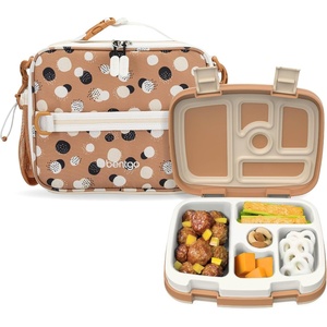 Bentgo Prints Insulated Lunch Bag Set With Kids Bento-Style Lunch Box (Spots & Dots)