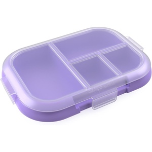 Bentgo Replacement Tray Chill Kids Lunch Box – Reusable 4-Compartment Bento Box for Easy Meal Prep; 3.3 Cup Capacity; BPA-Free; Transparent Cover; For Ages 3+ (Confetti Edition – Vivid Orchid)