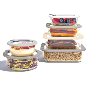 Bentgo Signature Leak-Proof Glass Food Storage – 12-Piece Set, 1-Compartment Plastic-Free Containers with Airtight Glass Lids, BPA-Free, Microwave, Freezer, Oven & Dishwasher Safe (White Stone)(White Stone)
