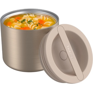 Bentgo Stainless Insulated Food Container – 2.4 Cups (19 oz), Triple-Layer Insulation, Vacuum Seal, Leak-Proof, Built-In Handle, Wide Opening, Premium Stainless Steel, for Cool/Warm Foods (Rose Gold)(Gold)