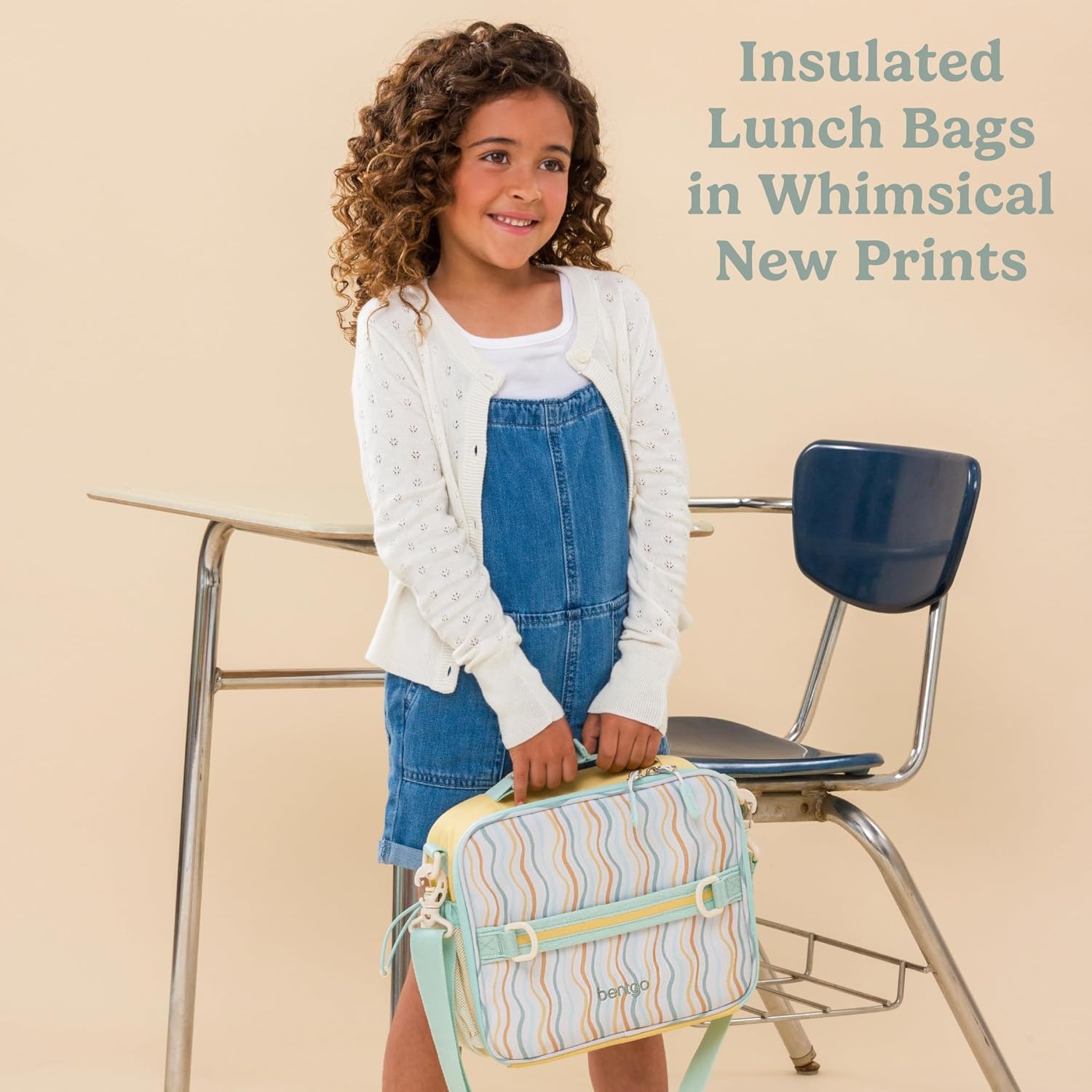 image:imageBentgo Kids Prints Lunch Bag Set With Water Bottle Wavy