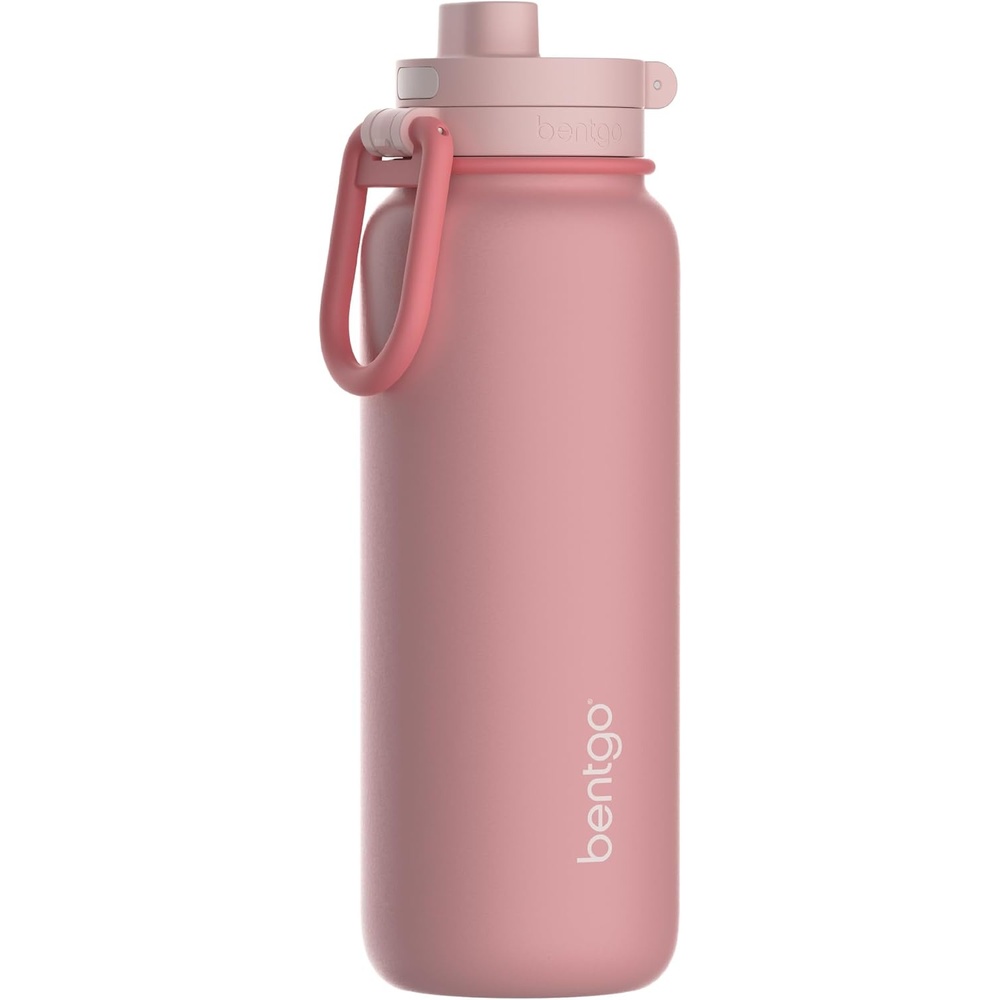 image:imageBentgo Flip 2in1 Straw amp Chug LeakProof Insulated Water Bottle 24 fl oz  Premium 188 Stainless SteelTripleLayer Vacuum Insulation 24Hour Cold BPA amp PFASFree Lilac CloudBlushing