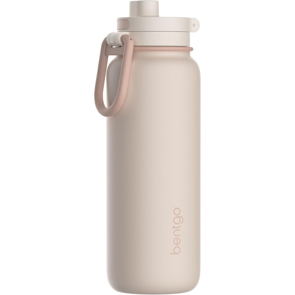 image:imageBentgo Flip 2in1 Straw amp Chug LeakProof Insulated Water Bottle 24 fl oz  Premium 188 Stainless SteelTripleLayer Vacuum Insulation 24Hour Cold BPA amp PFASFree Lilac CloudCafe Au Lait