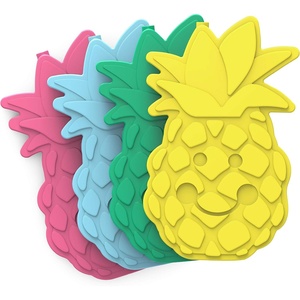 Bentgo Buddies Reusable Ice Packs: Slim Design for Lunch Boxes, Lunch Bags, and Coolers, Quick Freeze, PFAS- and BPA-Free, Multicolored 4-Pack (NEW Ballet & Bows)(Tropical)