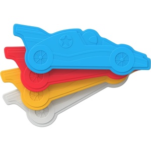 Bentgo Buddies Reusable Ice Packs: Slim Design for Lunch Boxes, Lunch Bags, and Coolers, Quick Freeze, PFAS- and BPA-Free, Multicolored 4-Pack (NEW Ballet & Bows)(Race Cars)
