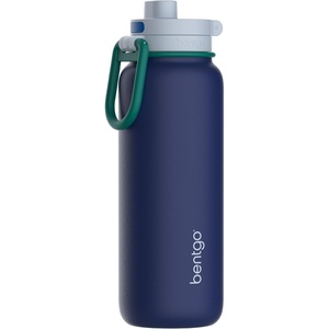 Bentgo Flip 2-in-1 Straw & Chug Leak-Proof Insulated Water Bottle, 24 fl oz | Premium 18/8 Stainless Steel,Triple-Layer Vacuum Insulation, 24-Hour Cold, BPA & PFAS-Free (Lilac Cloud)(Prep Blue)