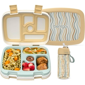 Bentgo Kids Prints Lunch Box Set With Water Bottle (Wavy)